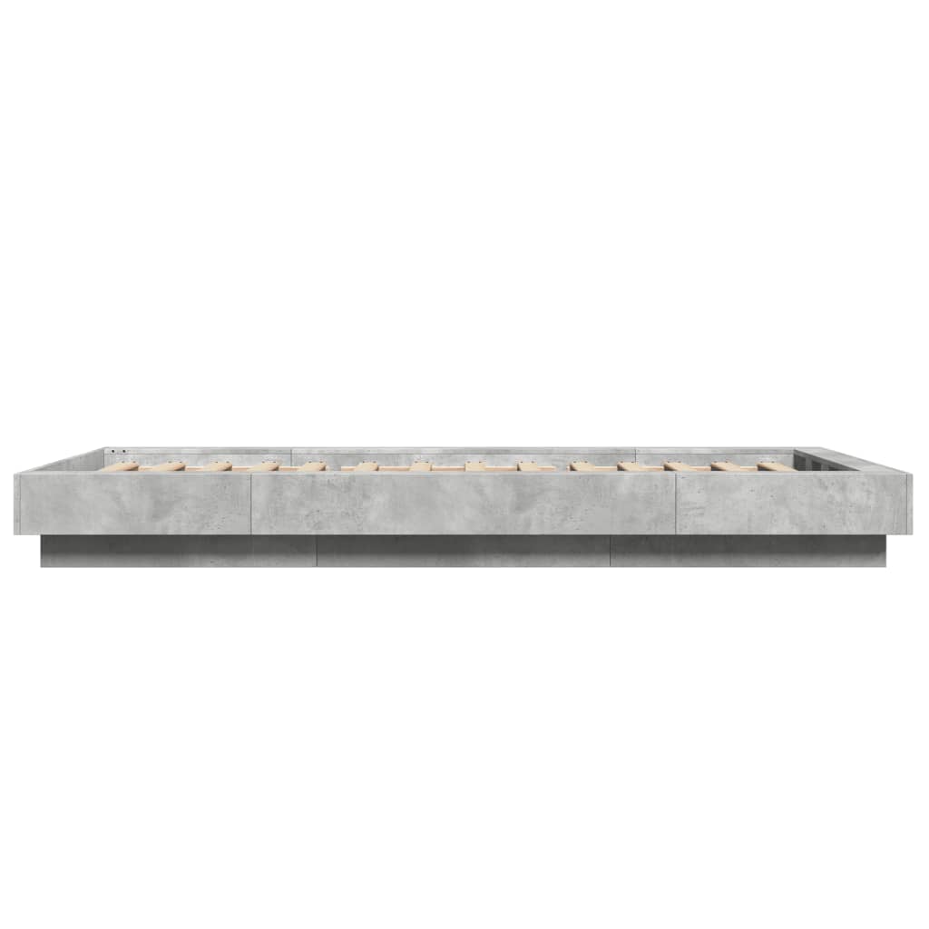 Bedframe bewerkt hout betongrijs 75x190 cm is nu te koop bij PeponiXL, paradijselijk wonen!