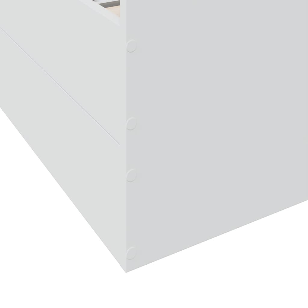 Bedframe met lades bewerkt hout wit 150x200 cm is nu te koop bij PeponiXL, paradijselijk wonen!