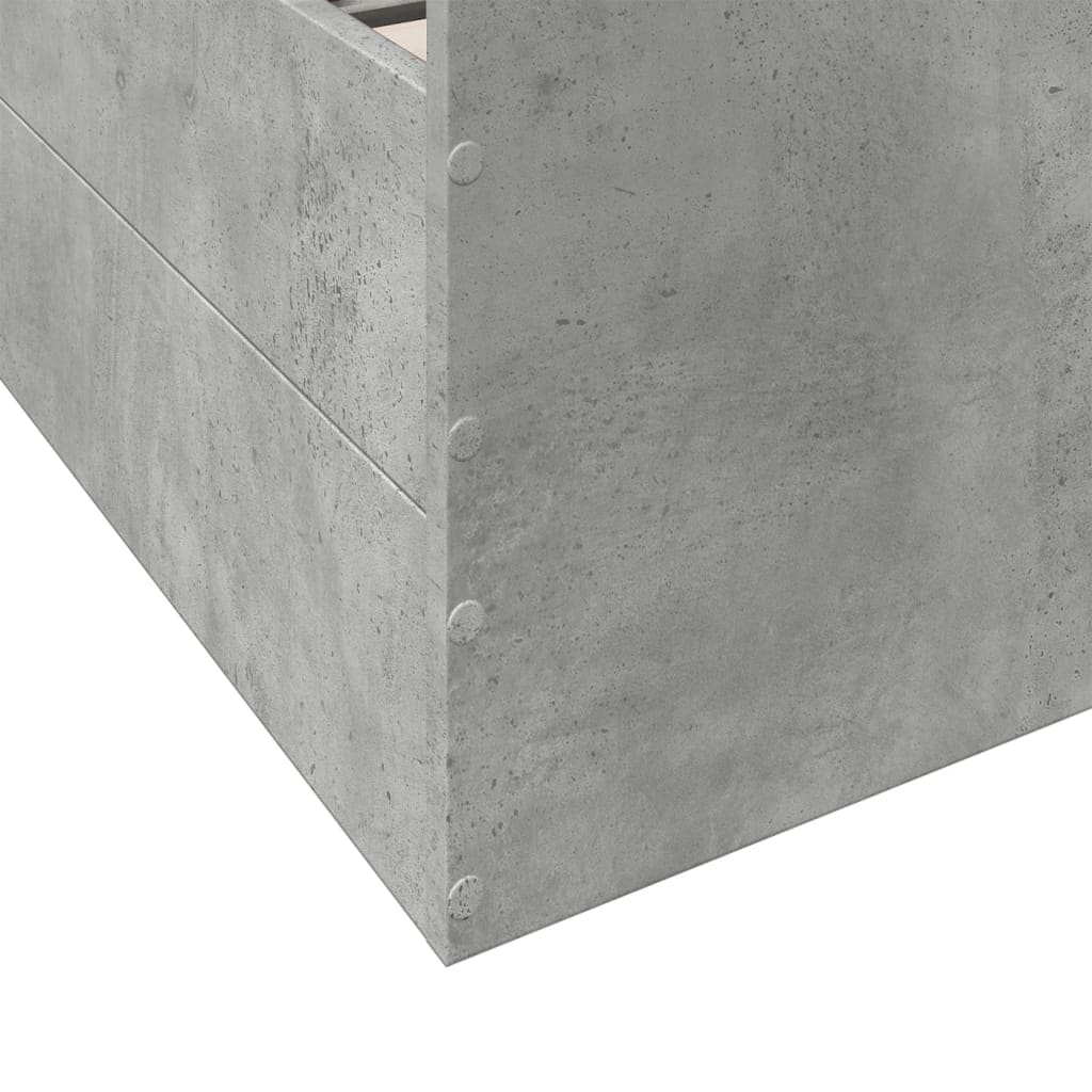 Bedframe met lades bewerkt hout betongrijs 150x200 cm is nu te koop bij PeponiXL, paradijselijk wonen!
