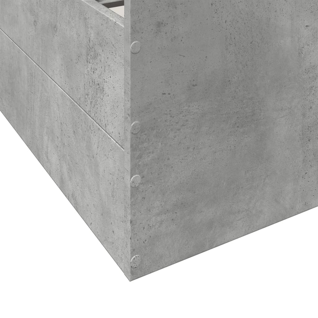 Bedframe met lades bewerkt hout betongrijs 140x200 cm is nu te koop bij PeponiXL, paradijselijk wonen!