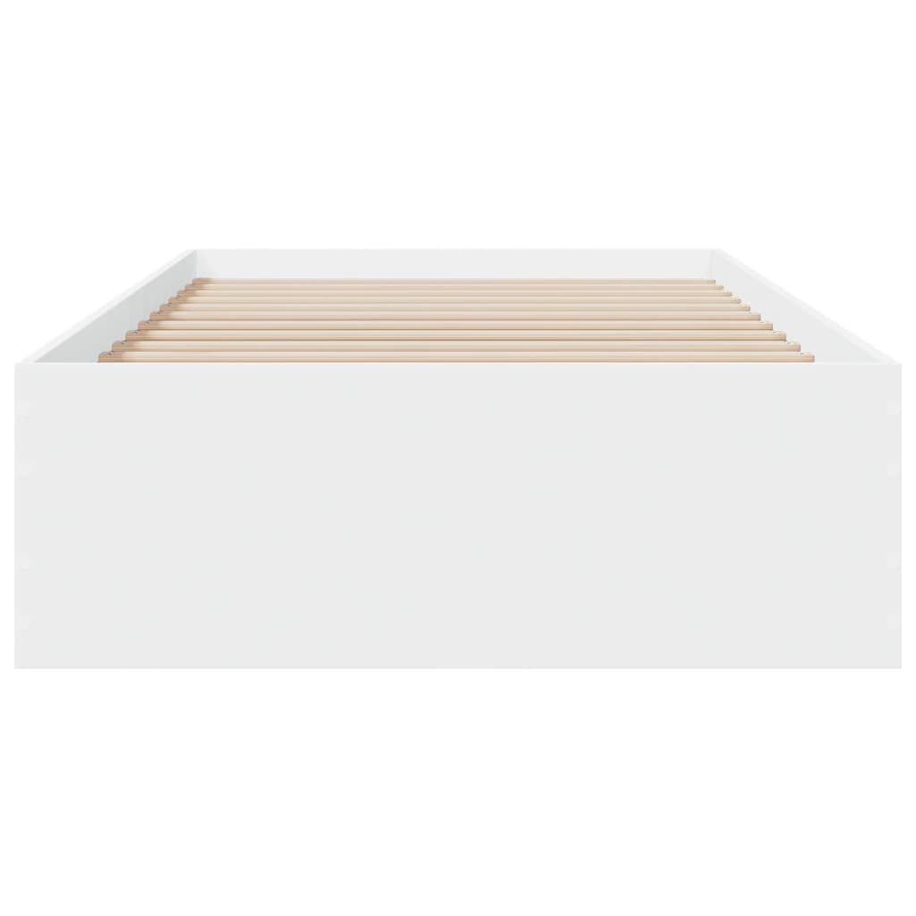 Bedframe met lades bewerkt hout wit 100x200 cm is nu te koop bij PeponiXL, paradijselijk wonen!