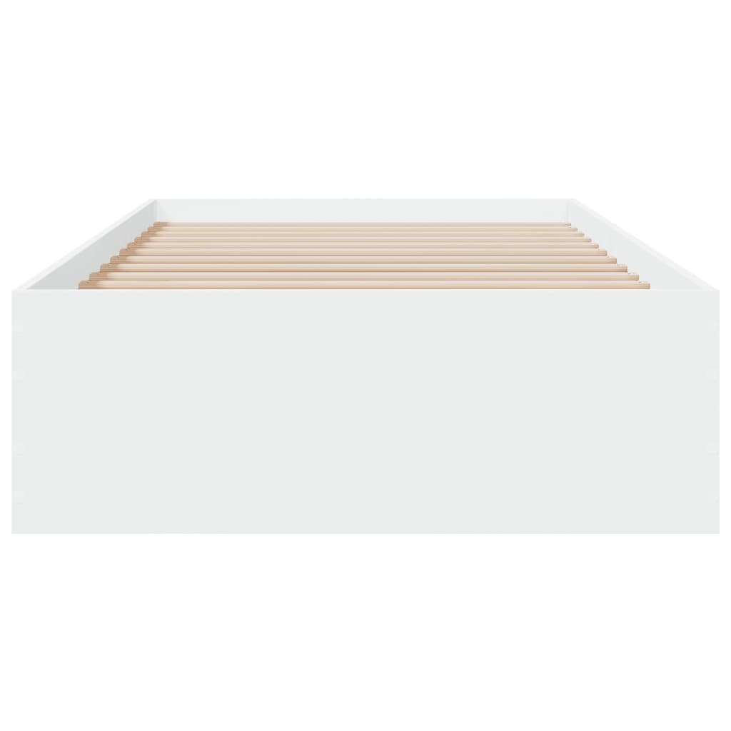 Bedframe met lades bewerkt hout wit 90x190 cm is nu te koop bij PeponiXL, paradijselijk wonen!