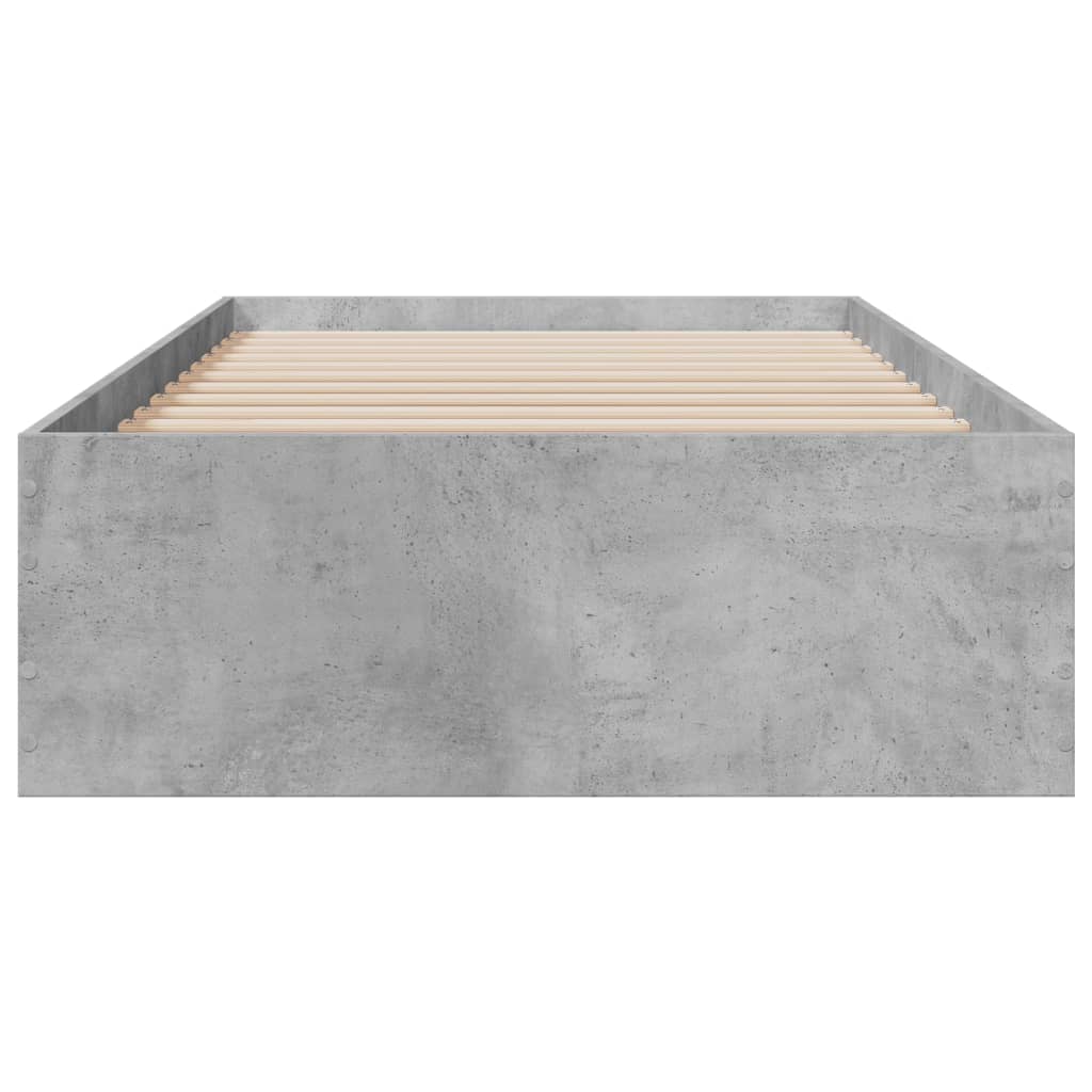 Bedframe met lades bewerkt hout betongrijs 90x190 cm is nu te koop bij PeponiXL, paradijselijk wonen!