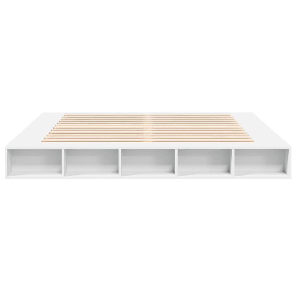 Bedframe massief hout wit 200x200 cm is nu te koop bij PeponiXL, paradijselijk wonen!