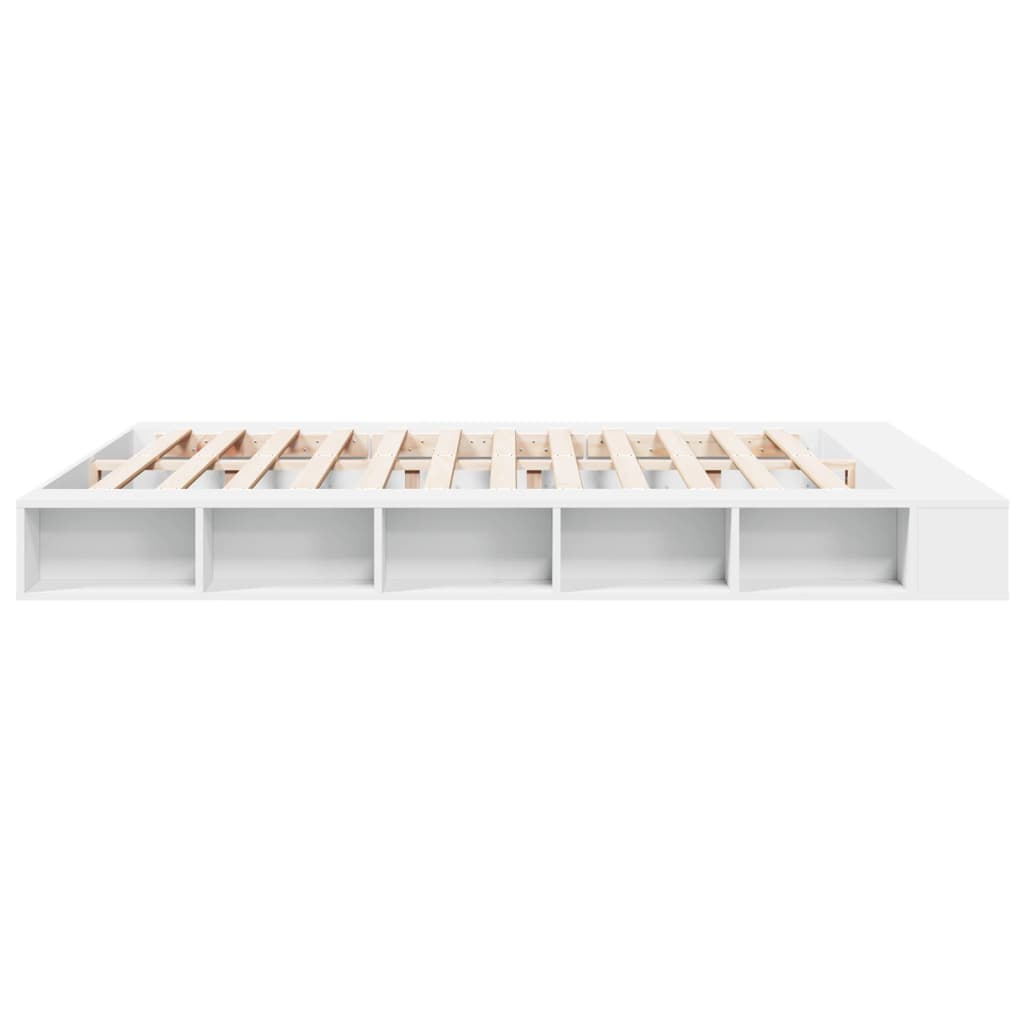Bedframe massief hout wit 200x200 cm is nu te koop bij PeponiXL, paradijselijk wonen!