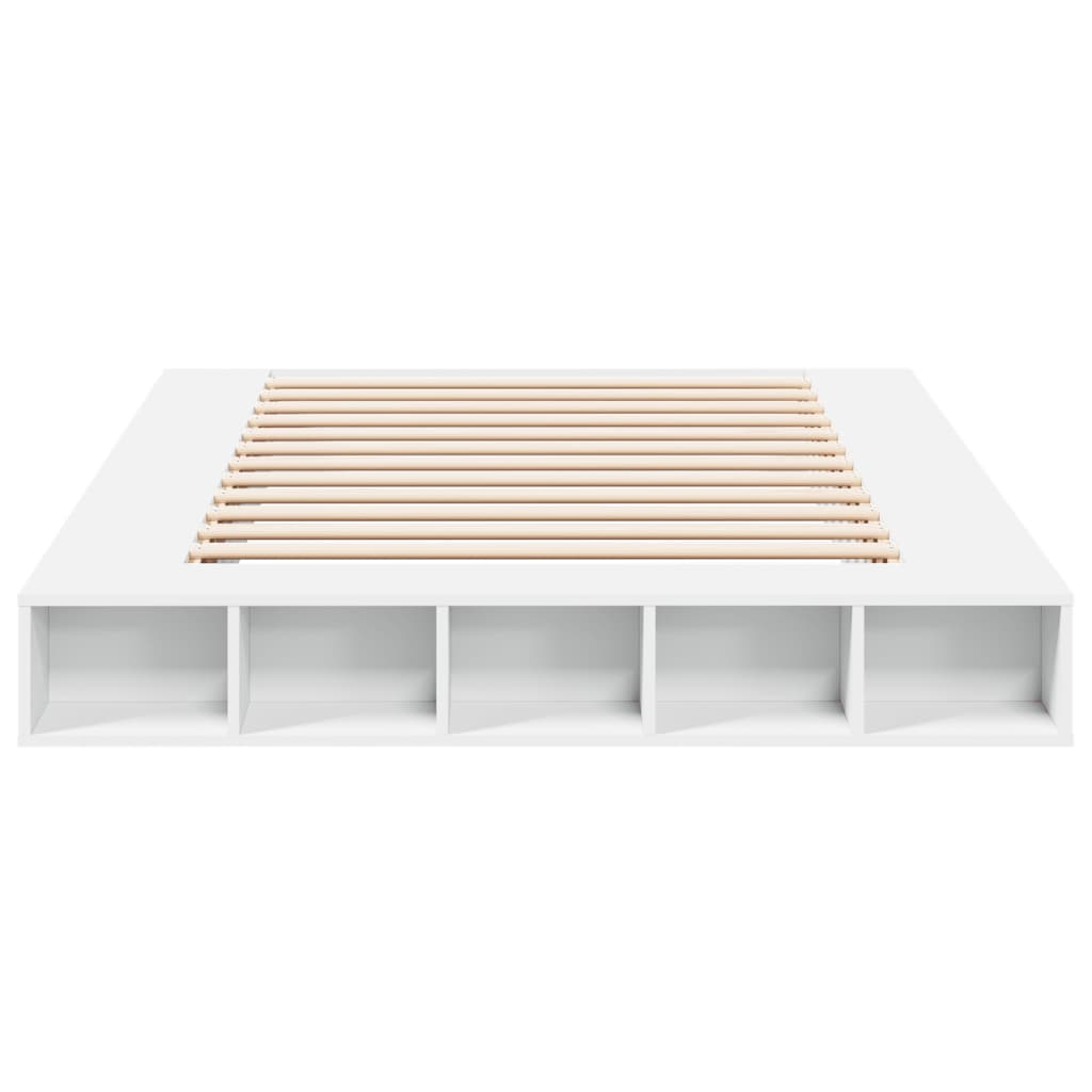 Bedframe bewerkt hout wit 160x200 cm is nu te koop bij PeponiXL, paradijselijk wonen!