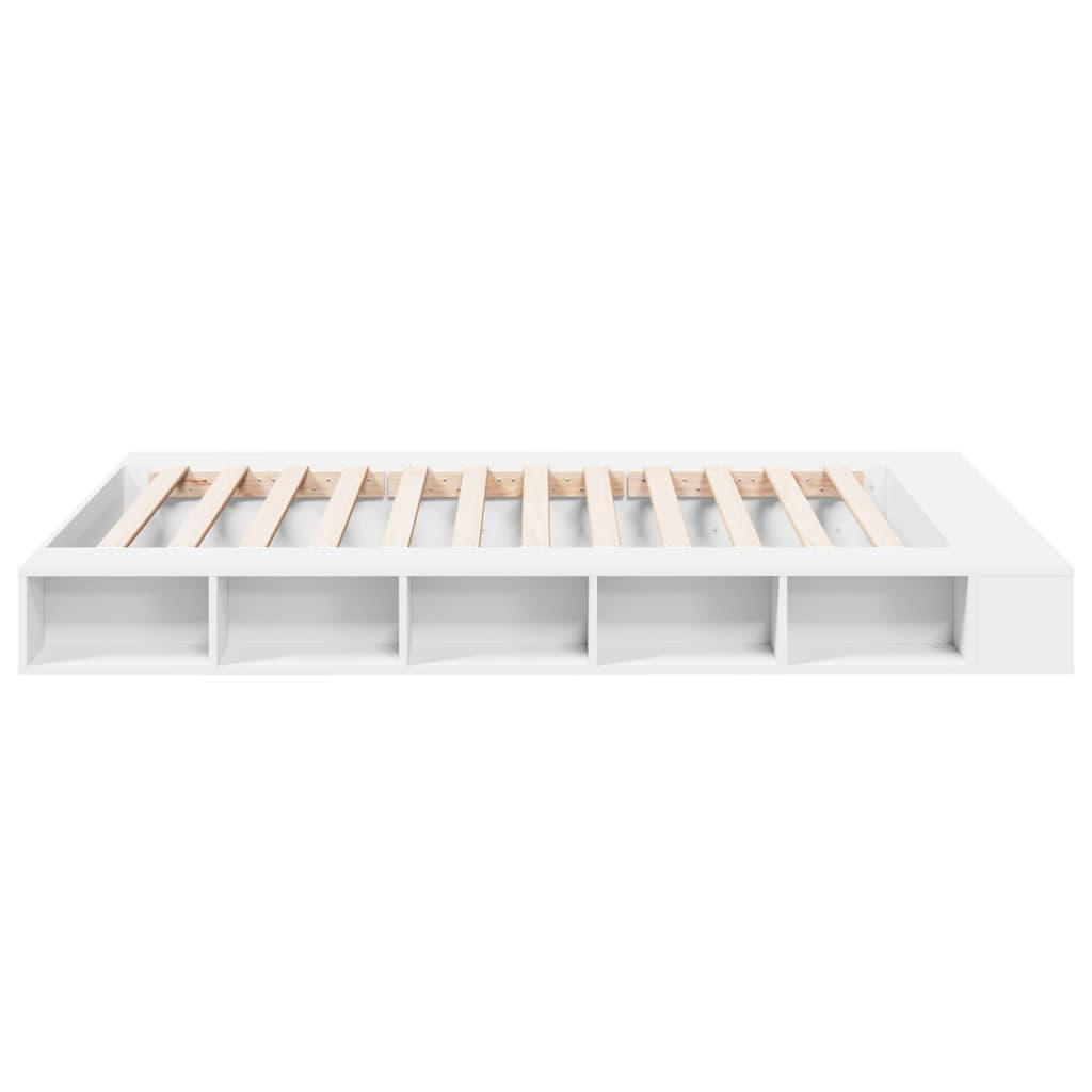 Bedframe bewerkt hout wit 160x200 cm is nu te koop bij PeponiXL, paradijselijk wonen!