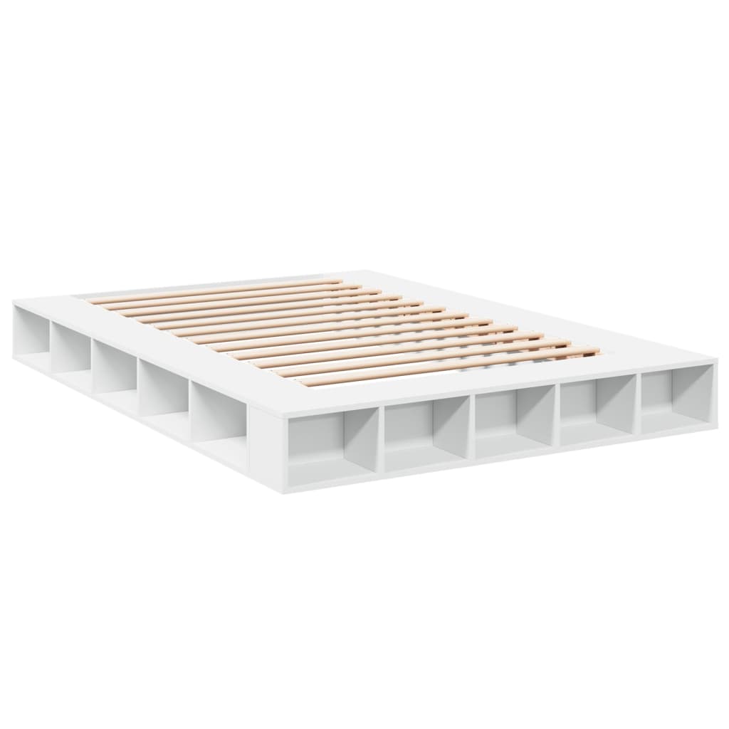 Bedframe bewerkt hout wit 160x200 cm is nu te koop bij PeponiXL, paradijselijk wonen!