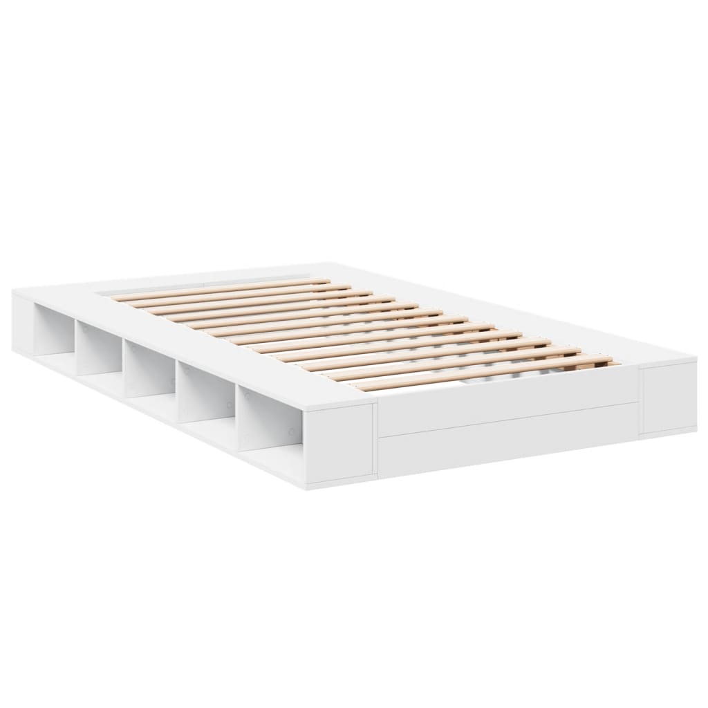 Bedframe massief hout wit 120x200 cm is nu te koop bij PeponiXL, paradijselijk wonen!