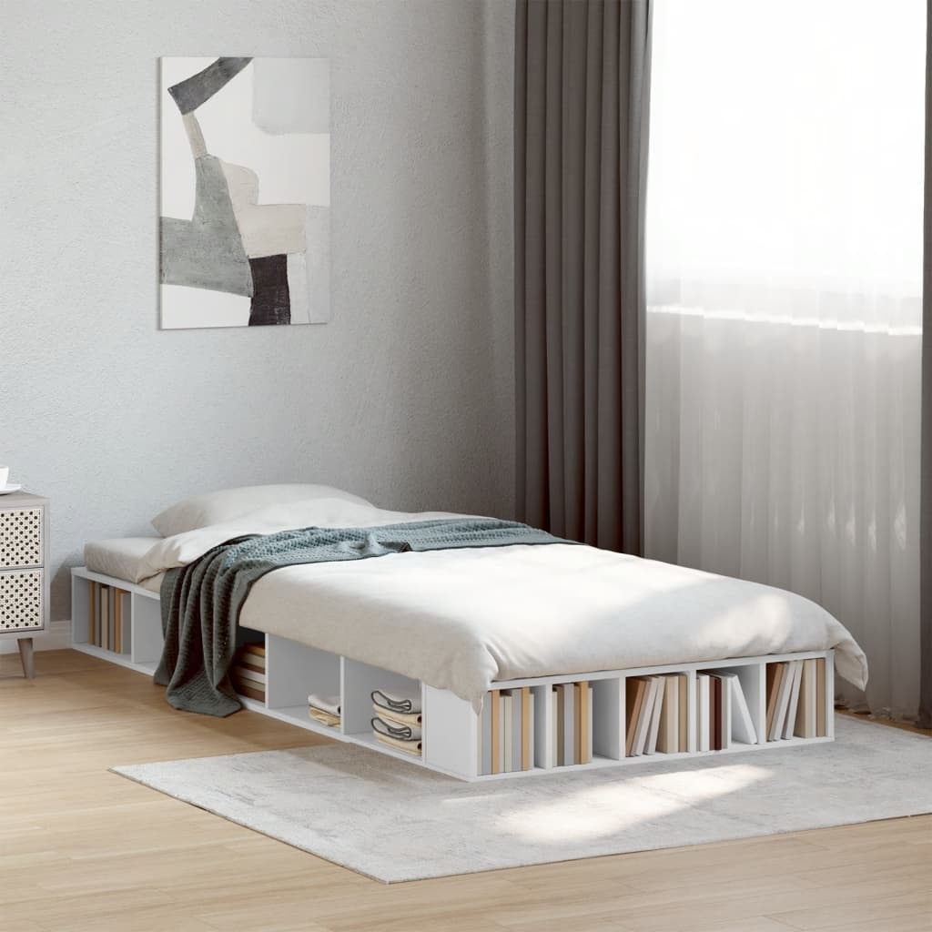 Bedframe bewerkt hout wit 100x200 cm is nu te koop bij PeponiXL, paradijselijk wonen!
