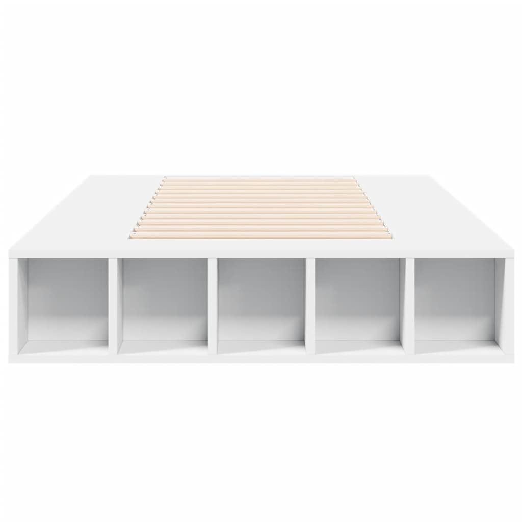 Bedframe bewerkt hout wit 100x200 cm is nu te koop bij PeponiXL, paradijselijk wonen!