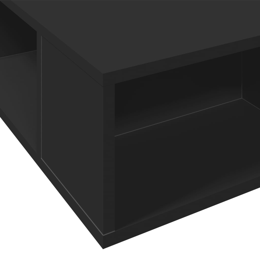 Bedframe bewerkt hout zwart 100x200 cm is nu te koop bij PeponiXL, paradijselijk wonen!