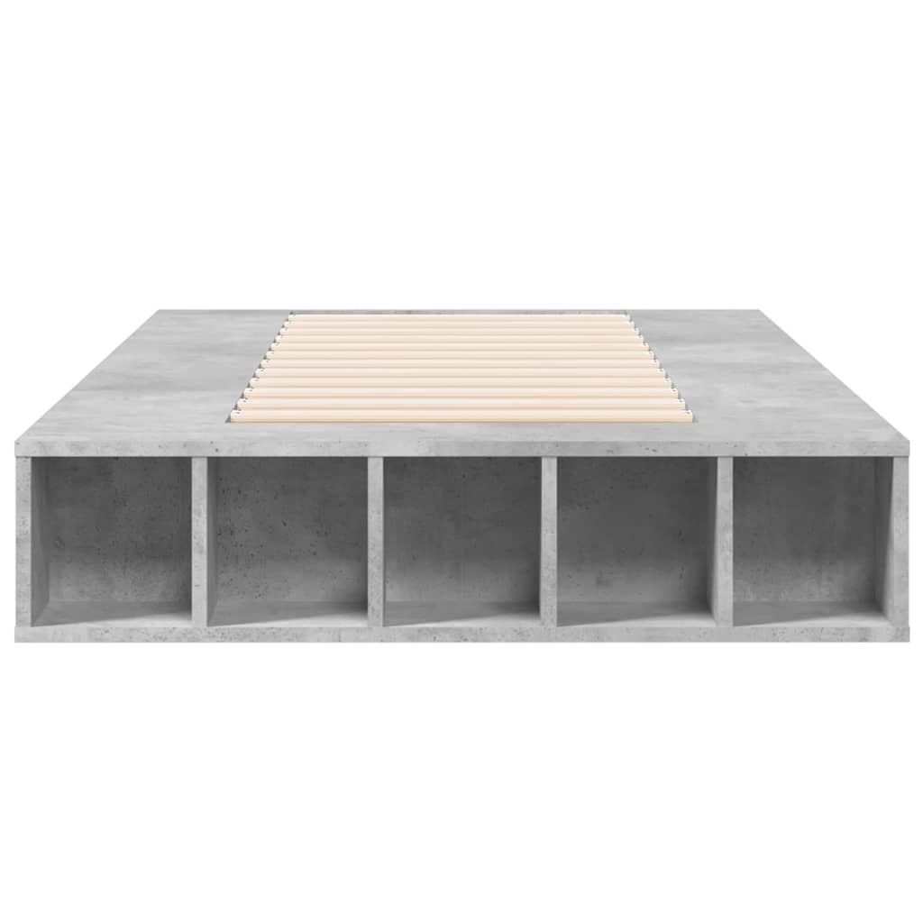 Bedframe bewerkt hout betongrijs 100x200 cm is nu te koop bij PeponiXL, paradijselijk wonen!