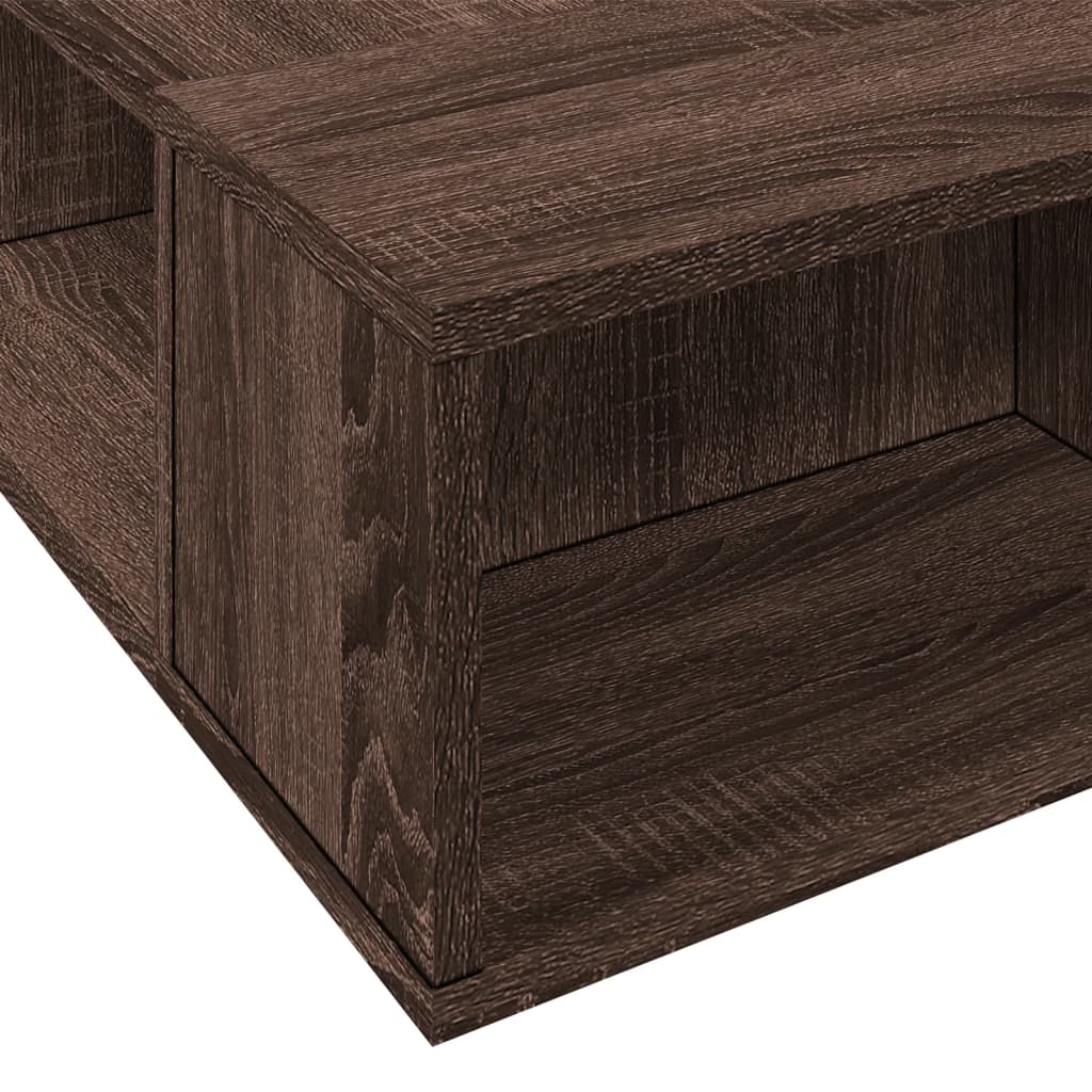 Bedframe bewerkt hout bruin eikenkleur 100x200 cm is nu te koop bij PeponiXL, paradijselijk wonen!