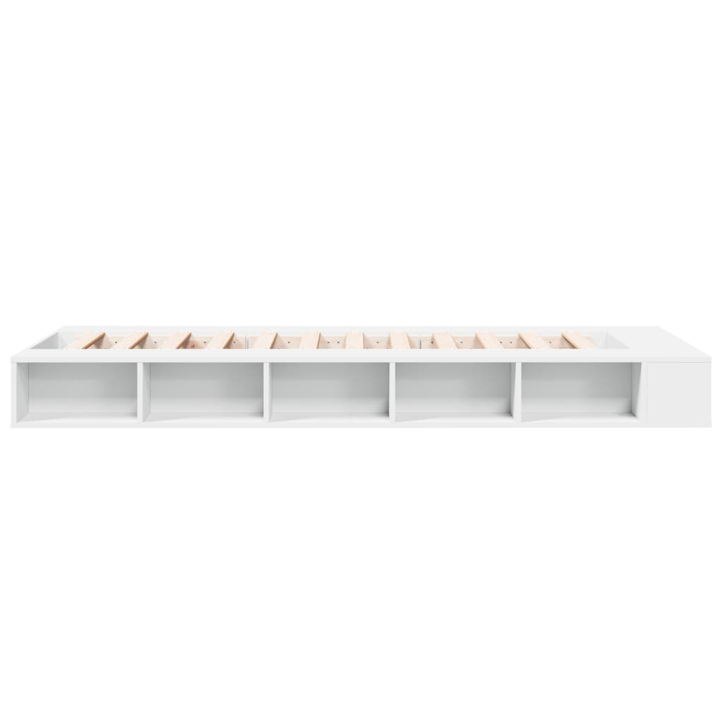 Bedframe bewerkt hout wit 90x190 cm is nu te koop bij PeponiXL, paradijselijk wonen!