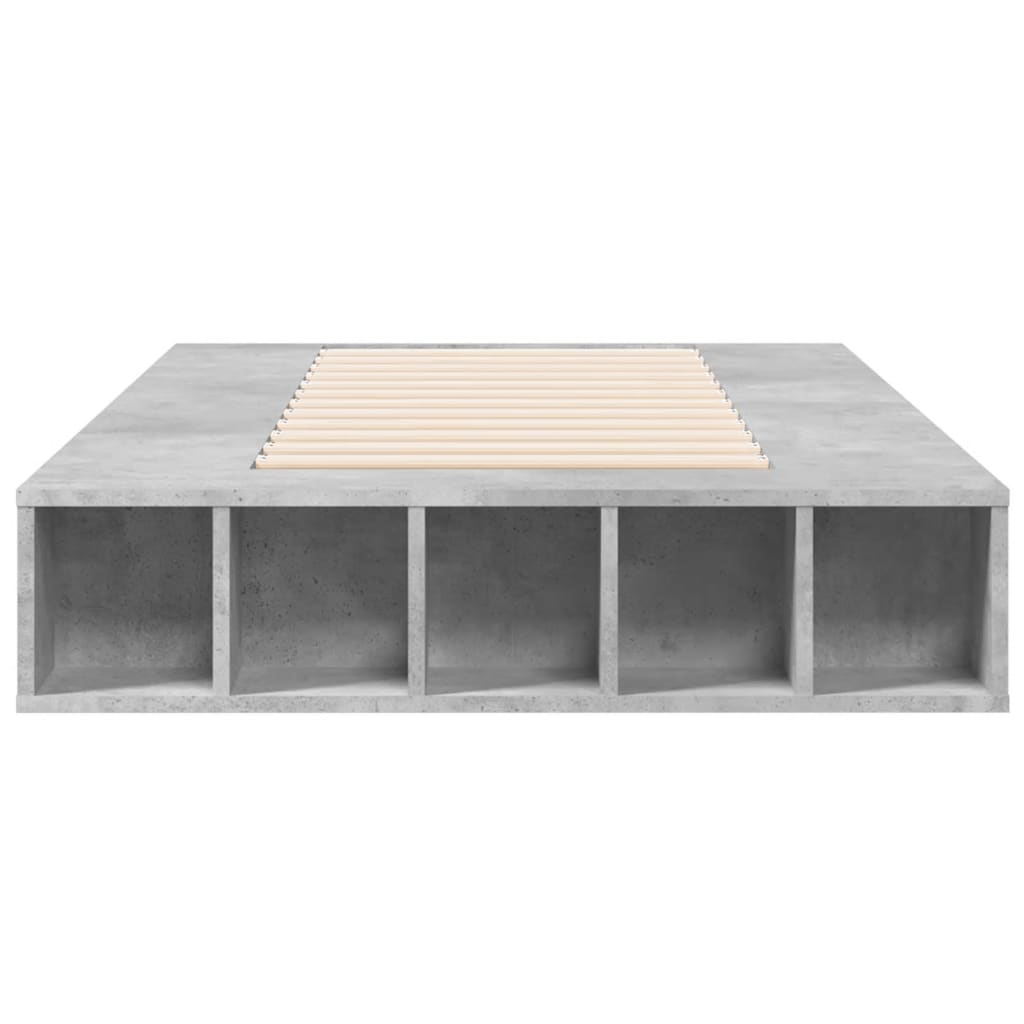 Bedframe bewerkt hout betongrijs 90x190 cm is nu te koop bij PeponiXL, paradijselijk wonen!