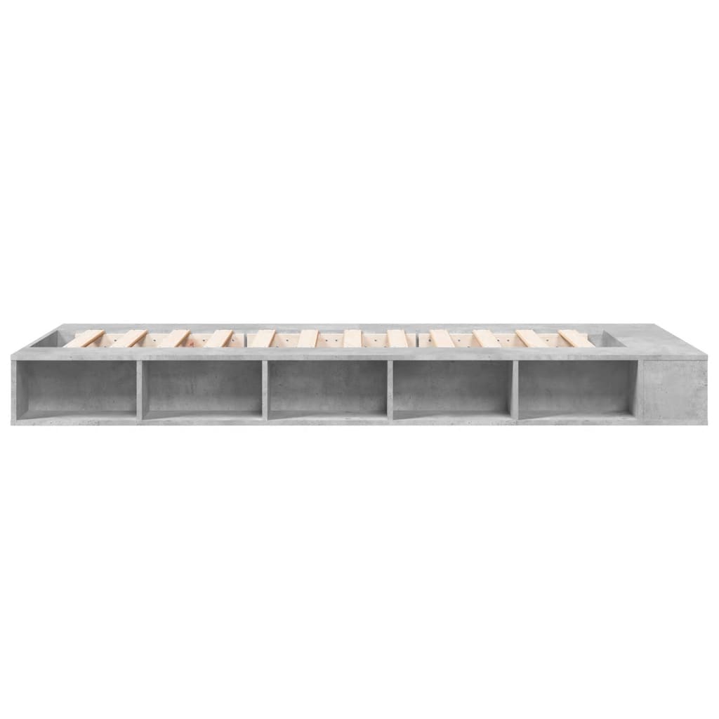 Bedframe bewerkt hout betongrijs 90x190 cm is nu te koop bij PeponiXL, paradijselijk wonen!