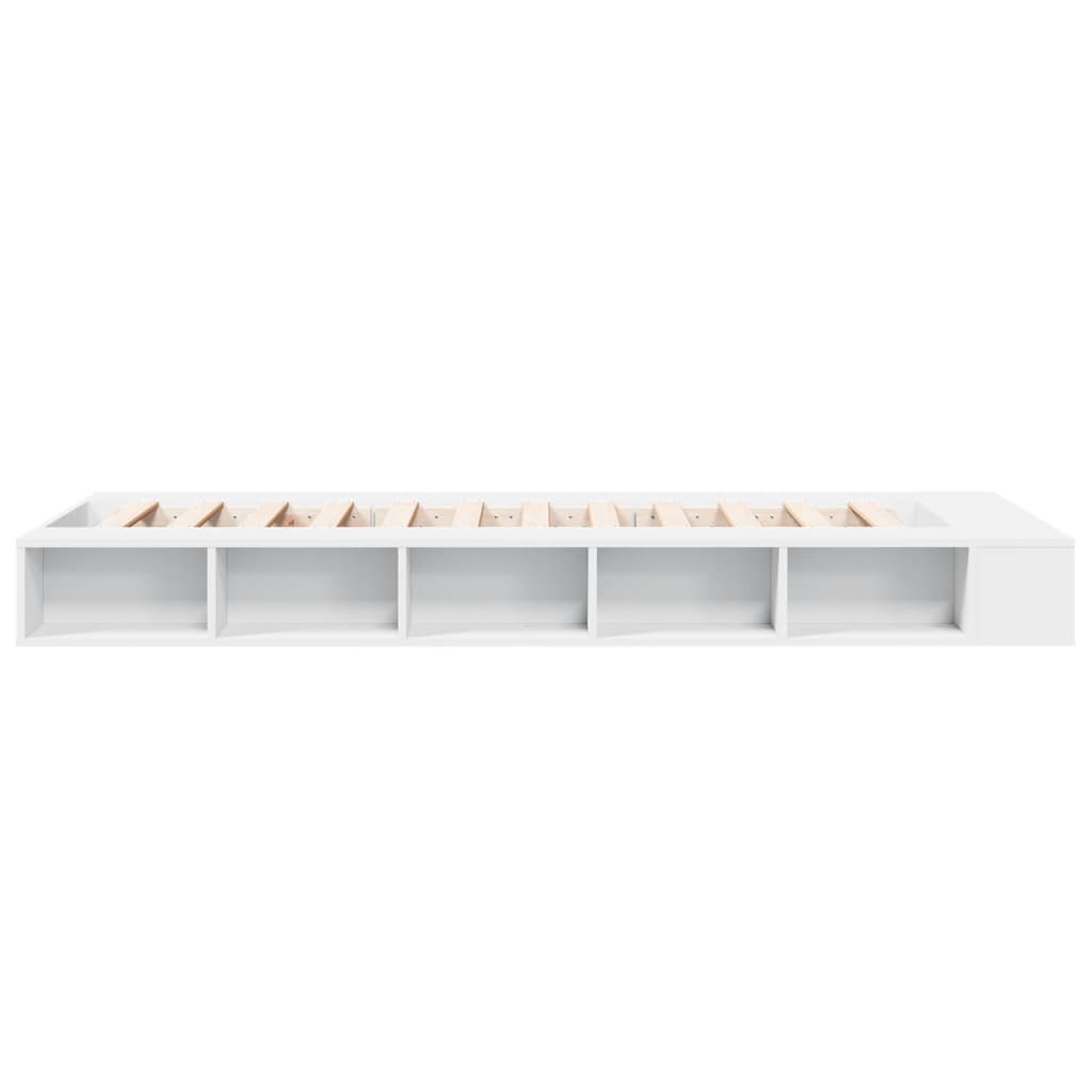 Bedframe bewerkt hout wit 75x190 cm is nu te koop bij PeponiXL, paradijselijk wonen!