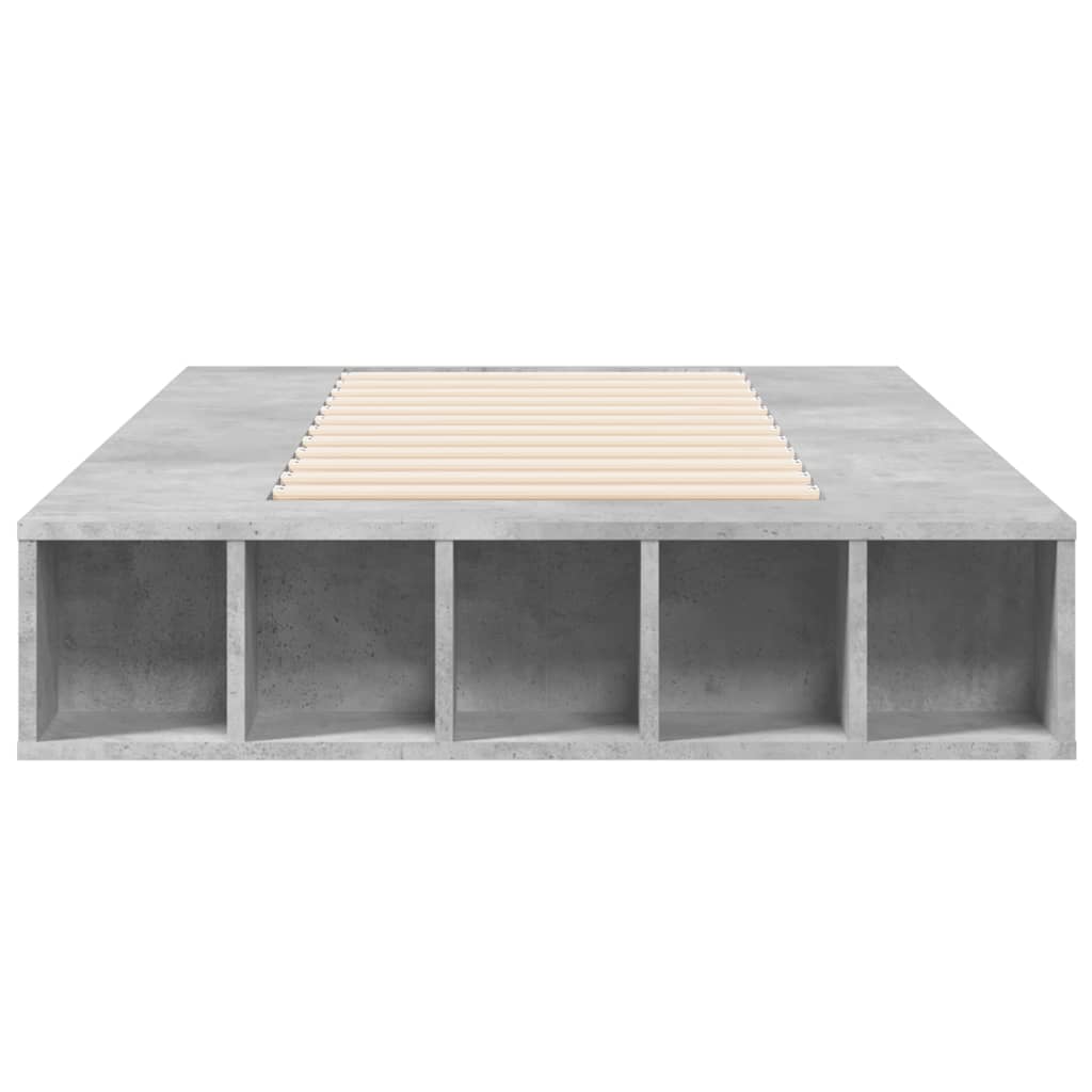 Bedframe bewerkt hout betongrijs 75x190 cm is nu te koop bij PeponiXL, paradijselijk wonen!
