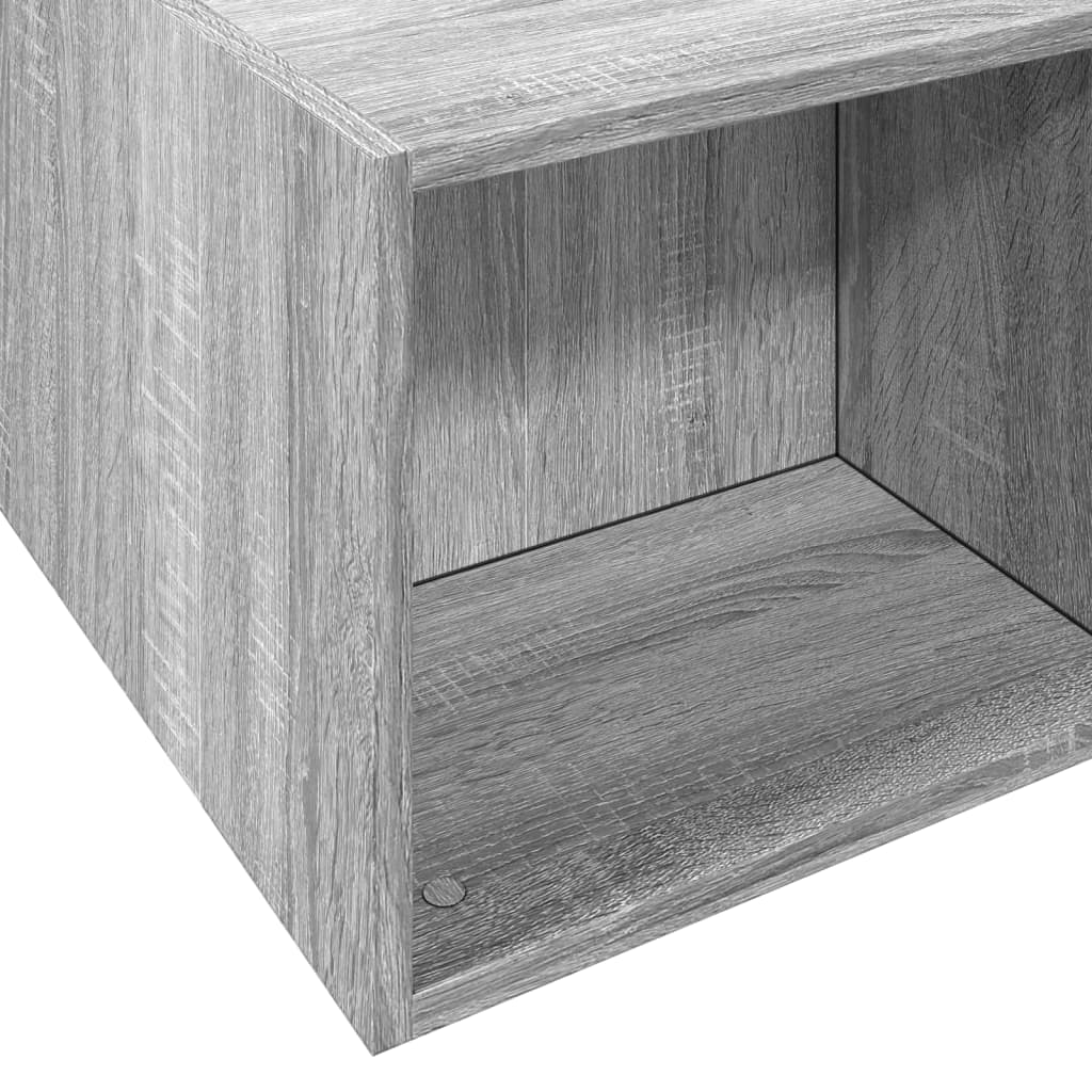 Bedframe bewerkt hout grijs sonoma eikenkleurig 200x200 cm is nu te koop bij PeponiXL, paradijselijk wonen!