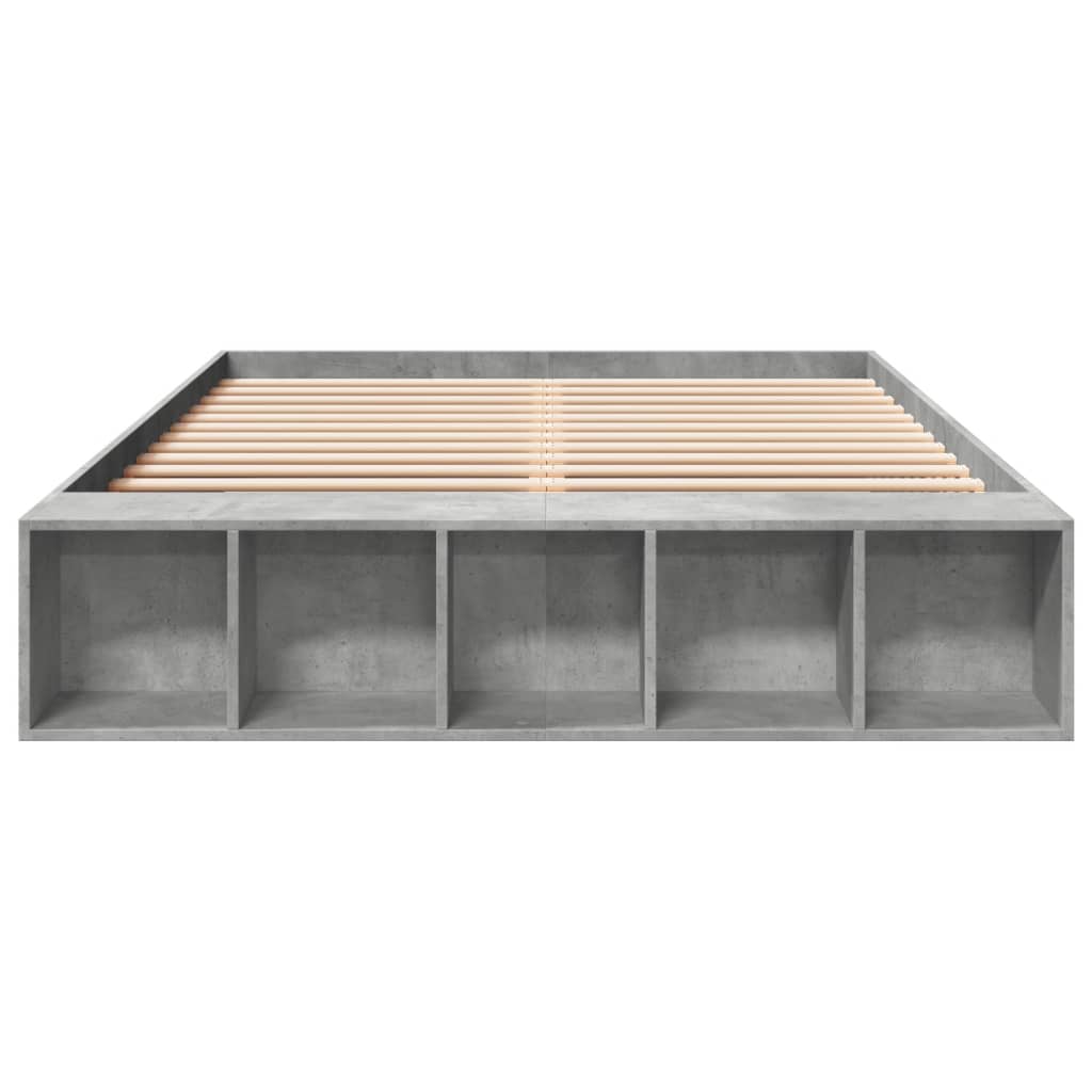 Bedframe bewerkt hout betongrijs 160x200 cm is nu te koop bij PeponiXL, paradijselijk wonen!