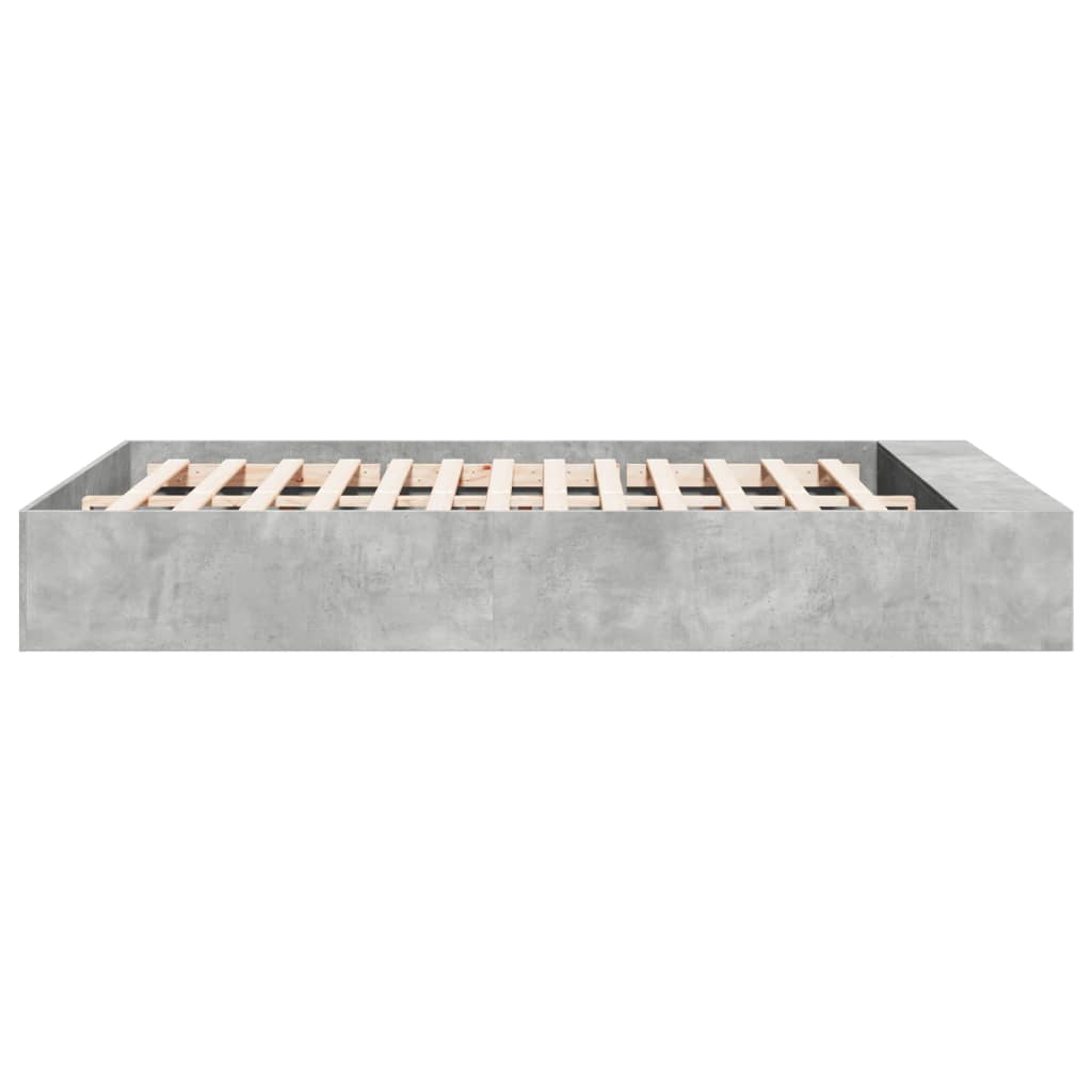 Bedframe bewerkt hout betongrijs 160x200 cm is nu te koop bij PeponiXL, paradijselijk wonen!