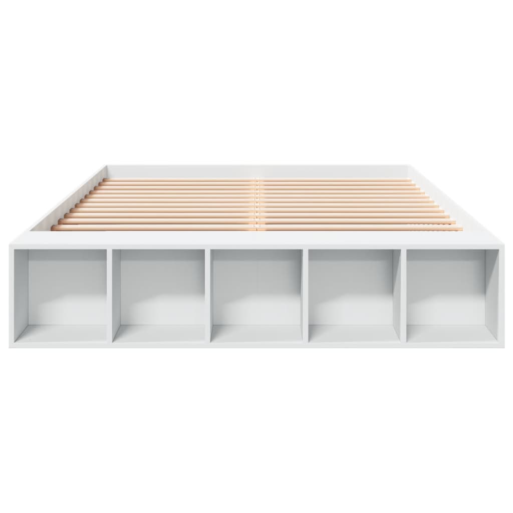 Bedframe bewerkt hout wit 150x200 cm is nu te koop bij PeponiXL, paradijselijk wonen!