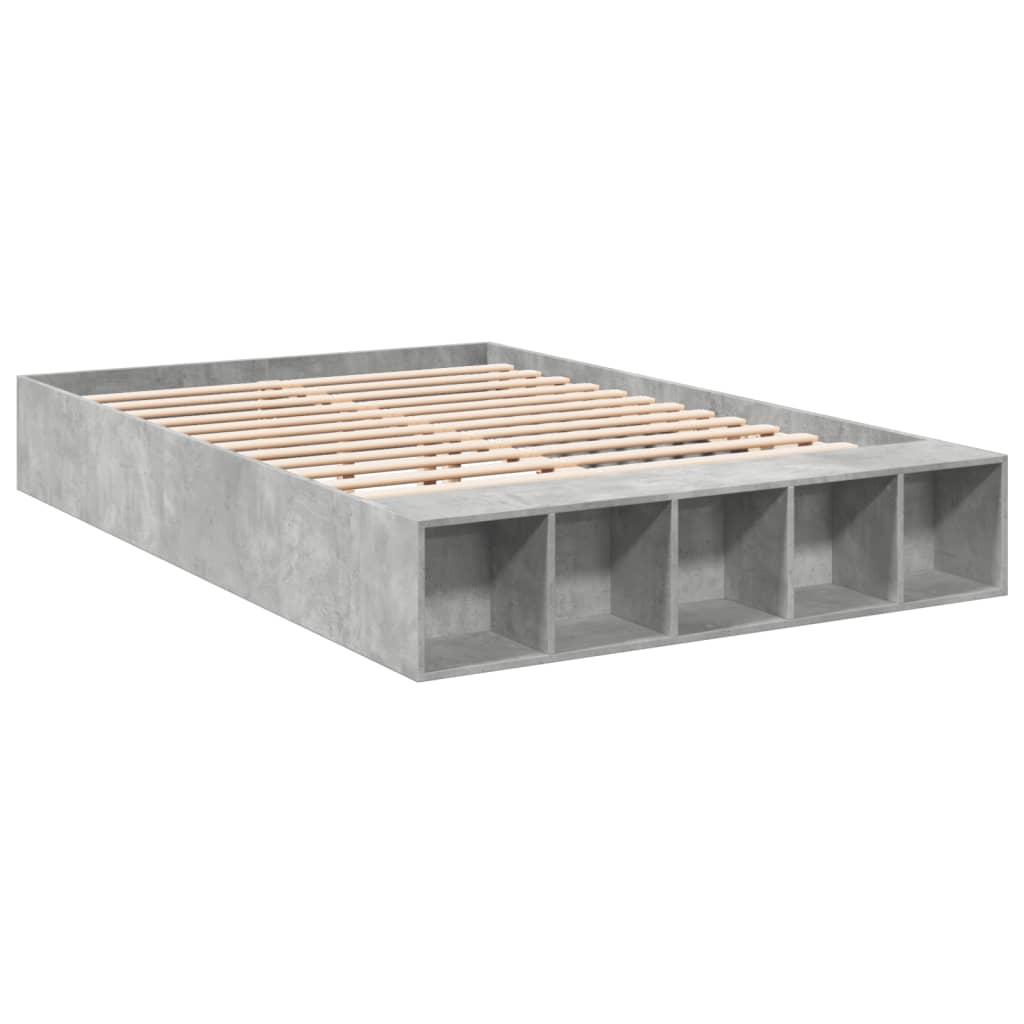 Bedframe bewerkt hout betongrijs 150x200 cm is nu te koop bij PeponiXL, paradijselijk wonen!
