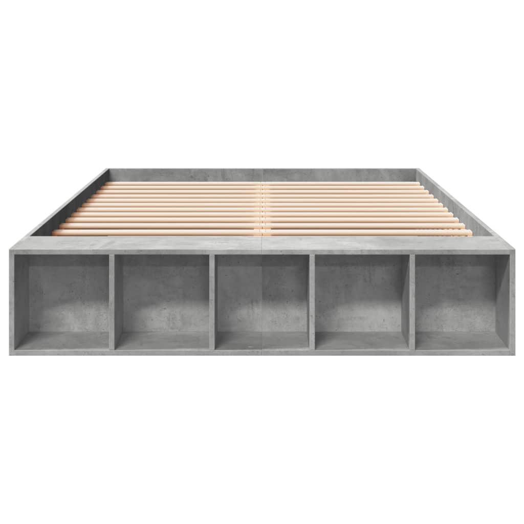 Bedframe bewerkt hout betongrijs 150x200 cm is nu te koop bij PeponiXL, paradijselijk wonen!