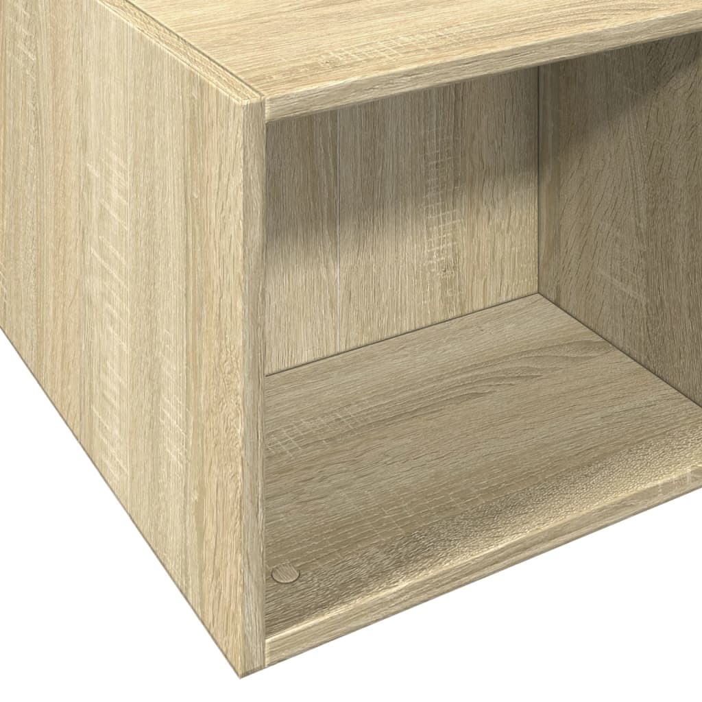 Bedframe bewerkt hout sonoma eikenkleurig 120x200 cm is nu te koop bij PeponiXL, paradijselijk wonen!