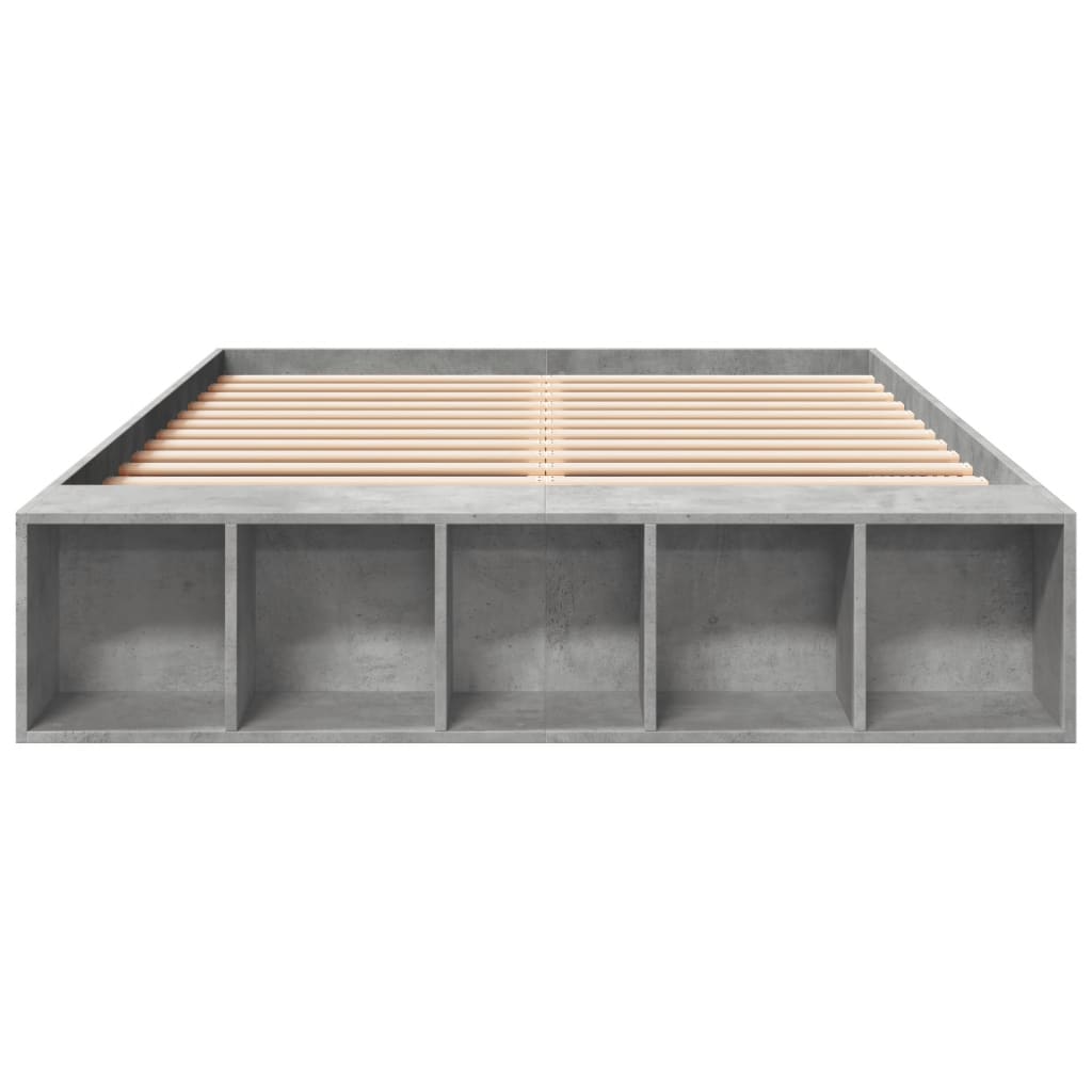 Bedframe bewerkt hout betongrijs 140x190 cm is nu te koop bij PeponiXL, paradijselijk wonen!