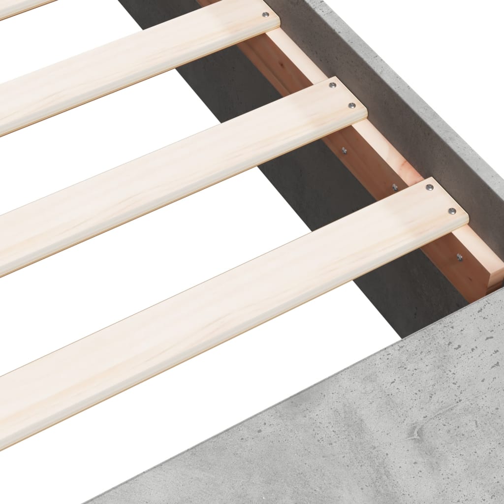 Bedframe bewerkt hout betongrijs 140x190 cm is nu te koop bij PeponiXL, paradijselijk wonen!