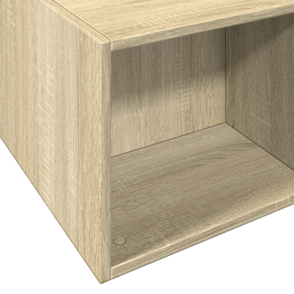 Bedframe bewerkt hout sonoma eikenkleurig 135x190 cm is nu te koop bij PeponiXL, paradijselijk wonen!