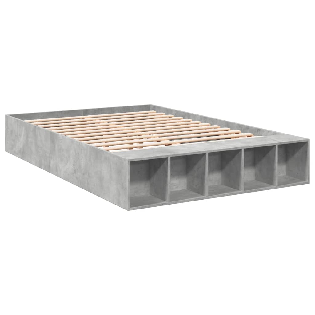 Bedframe bewerkt hout betongrijs 120x190 cm is nu te koop bij PeponiXL, paradijselijk wonen!