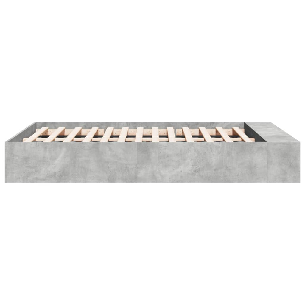 Bedframe bewerkt hout betongrijs 120x190 cm is nu te koop bij PeponiXL, paradijselijk wonen!
