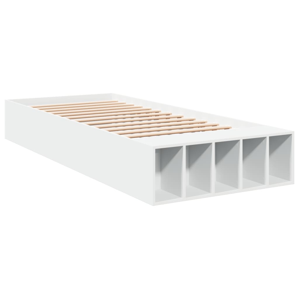 Bedframe bewerkt hout wit 100x200 cm is nu te koop bij PeponiXL, paradijselijk wonen!