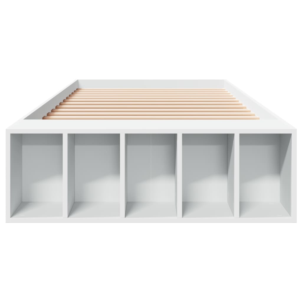 Bedframe bewerkt hout wit 100x200 cm is nu te koop bij PeponiXL, paradijselijk wonen!