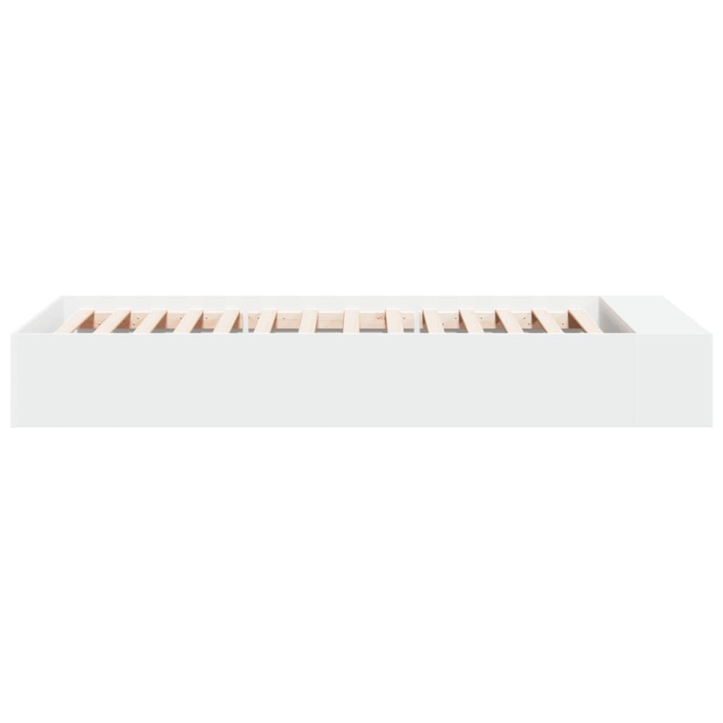 Bedframe bewerkt hout wit 100x200 cm is nu te koop bij PeponiXL, paradijselijk wonen!