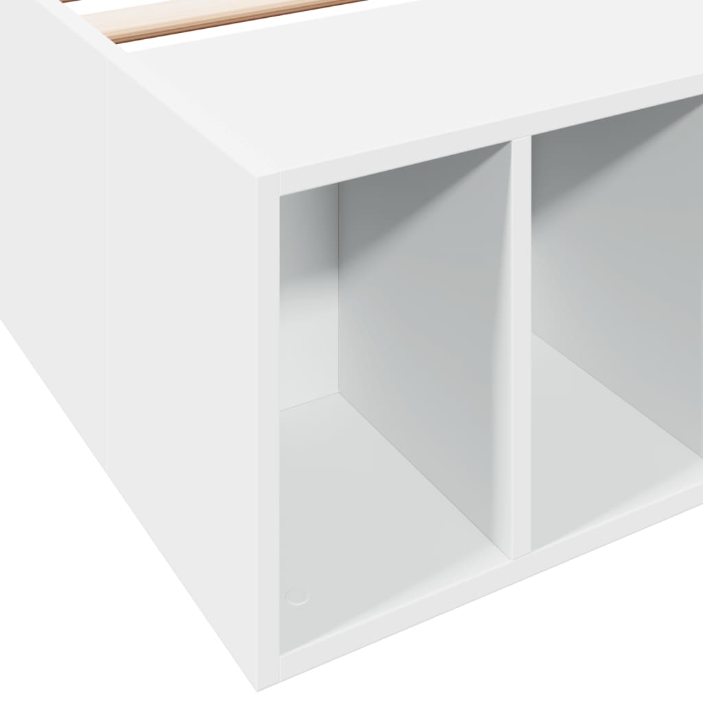 Bedframe bewerkt hout wit 100x200 cm is nu te koop bij PeponiXL, paradijselijk wonen!