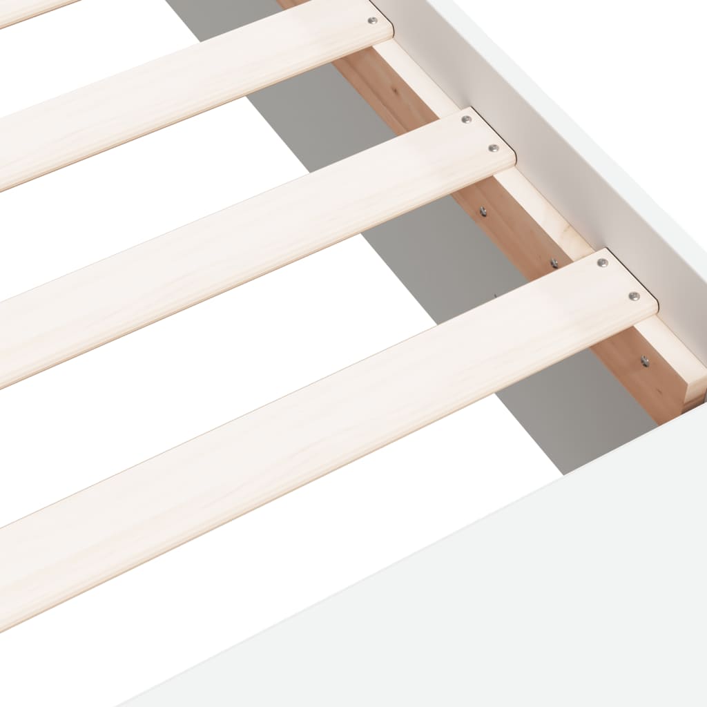 Bedframe bewerkt hout wit 100x200 cm is nu te koop bij PeponiXL, paradijselijk wonen!