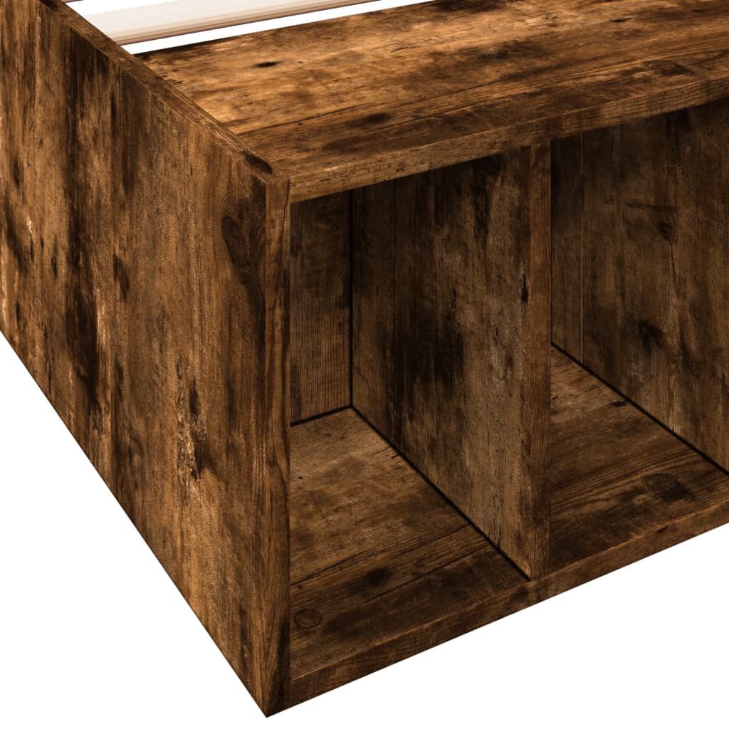 Bedframe bewerkt hout gerookt eikenkleurig 100x200 cm is nu te koop bij PeponiXL, paradijselijk wonen!