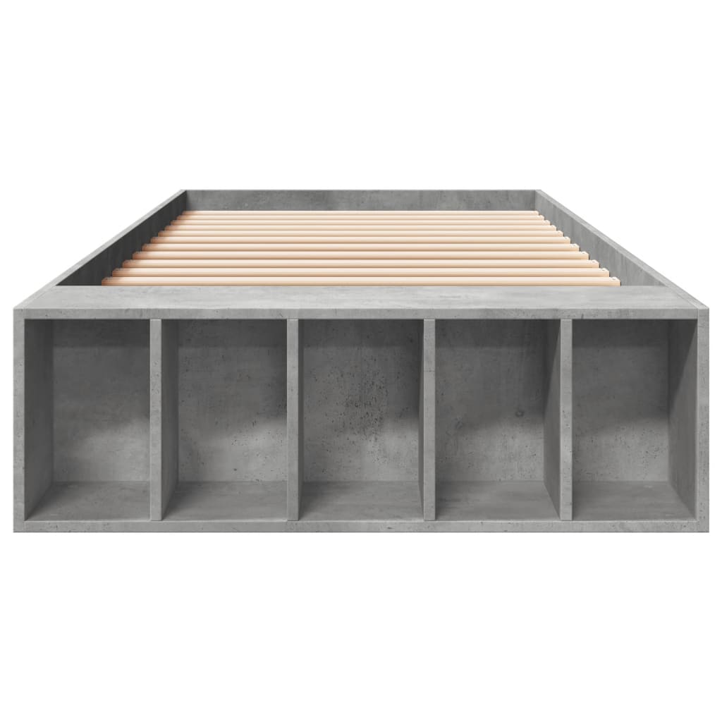 Bedframe bewerkt hout betongrijs 90x200 cm is nu te koop bij PeponiXL, paradijselijk wonen!