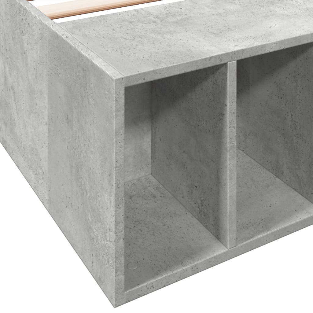 Bedframe bewerkt hout betongrijs 90x200 cm is nu te koop bij PeponiXL, paradijselijk wonen!