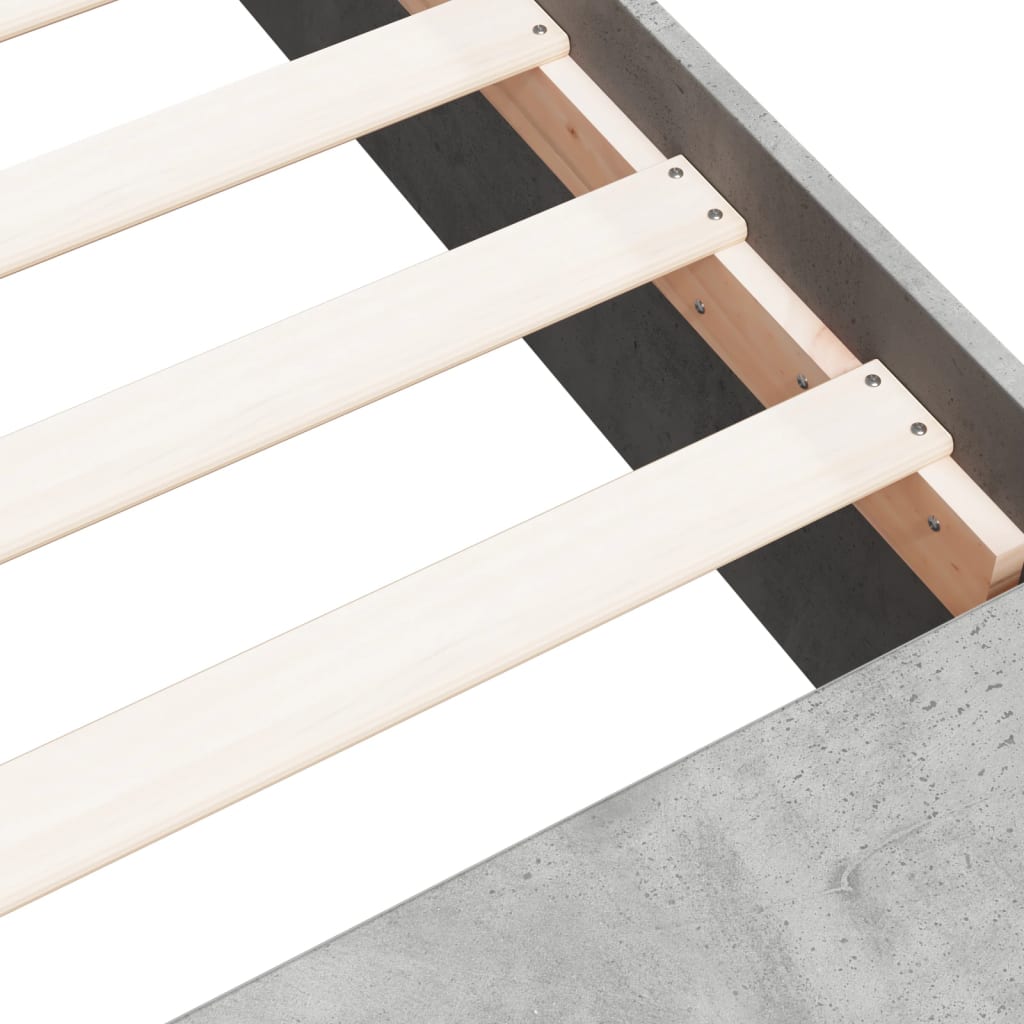 Bedframe bewerkt hout betongrijs 90x200 cm is nu te koop bij PeponiXL, paradijselijk wonen!