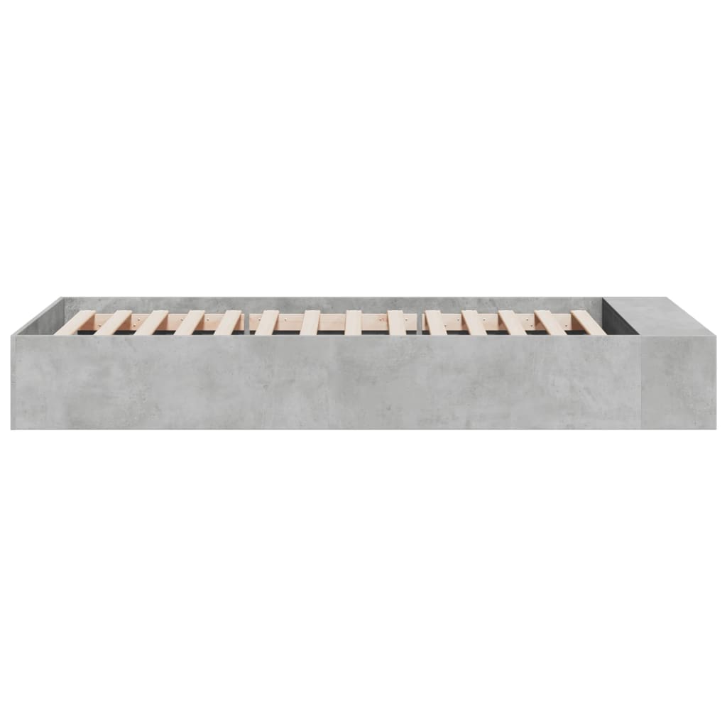 Bedframe bewerkt hout betongrijs 90x190 cm is nu te koop bij PeponiXL, paradijselijk wonen!