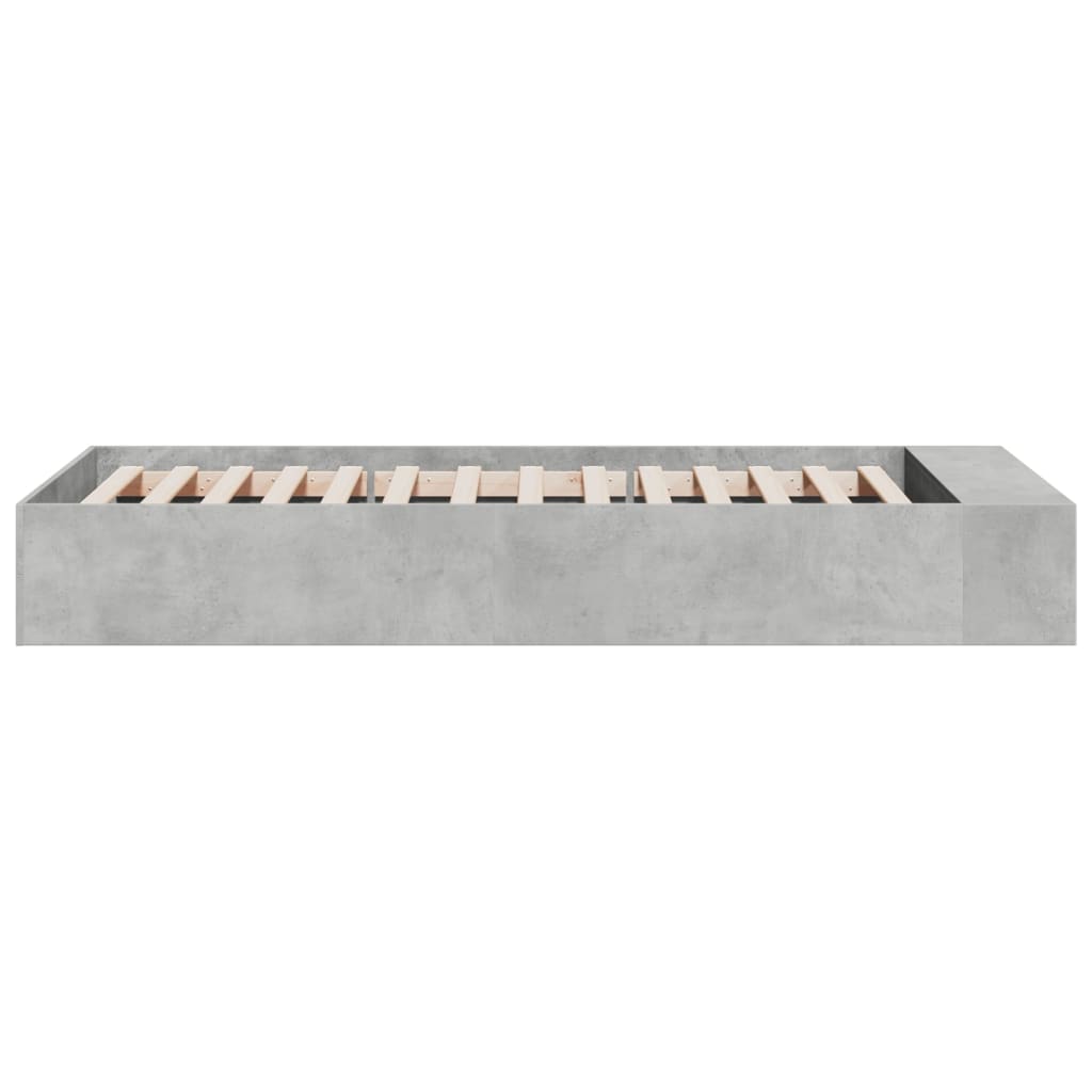 Bedframe bewerkt hout betongrijs 75x190 cm is nu te koop bij PeponiXL, paradijselijk wonen!
