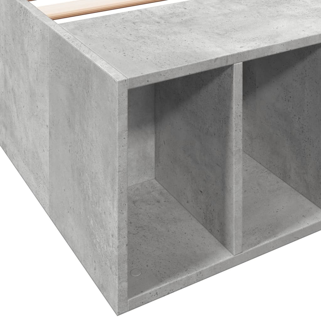 Bedframe bewerkt hout betongrijs 75x190 cm is nu te koop bij PeponiXL, paradijselijk wonen!