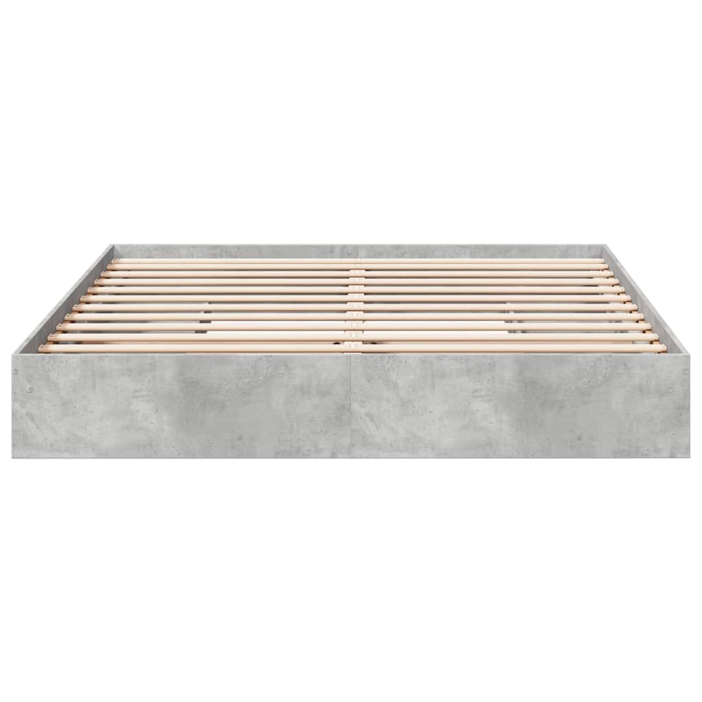 Bedframe met lades bewerkt hout betongrijs 180x200 cm is nu te koop bij PeponiXL, paradijselijk wonen!