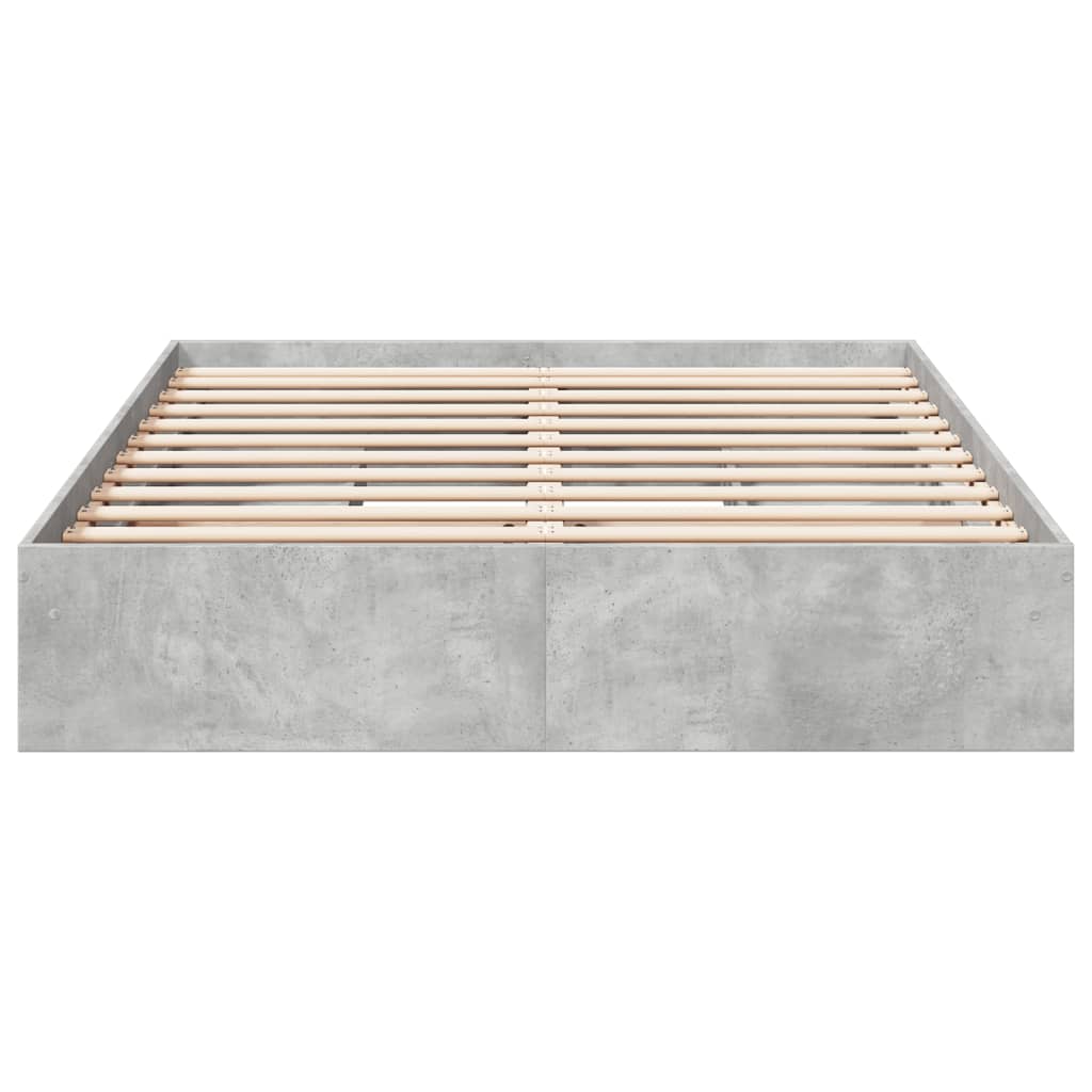 Bedframe met lades bewerkt hout betongrijs 150x200 cm is nu te koop bij PeponiXL, paradijselijk wonen!
