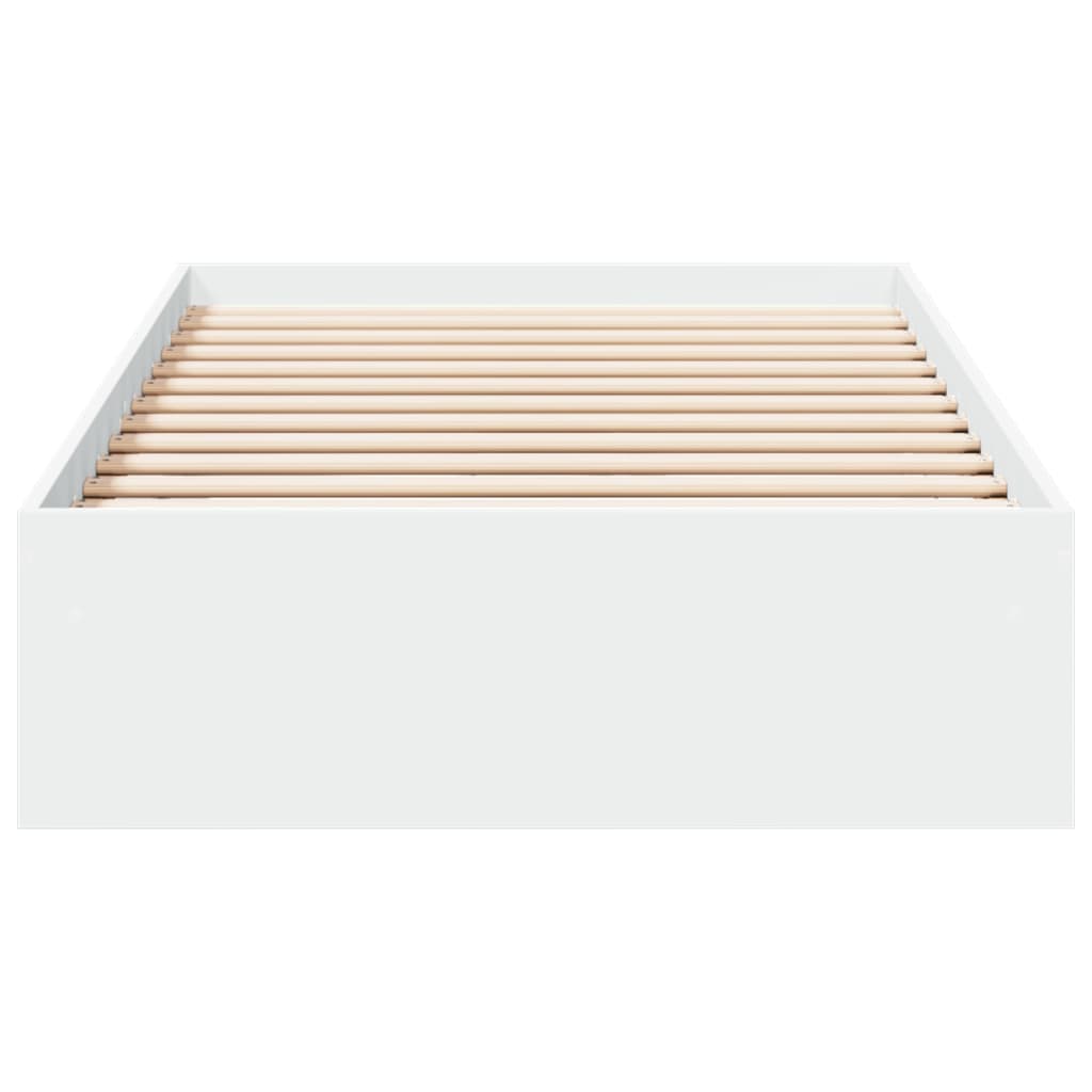 Bedframe met lades bewerkt hout wit 90x200 cm is nu te koop bij PeponiXL, paradijselijk wonen!